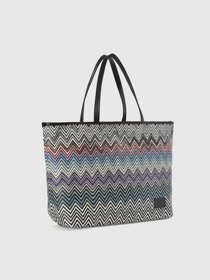 Missoni Zig zag cotton shopper with double handles outlook