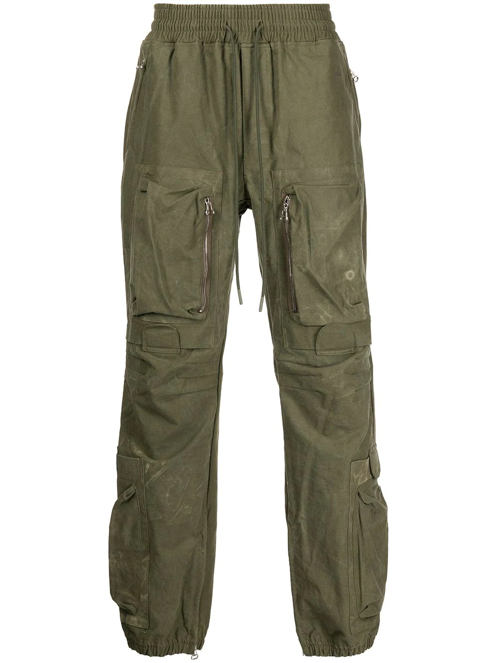 drawstring cargo trousers - 1