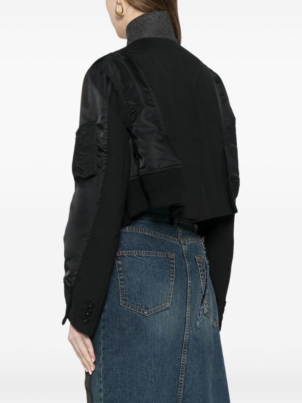 panelled bomber jacket - 4