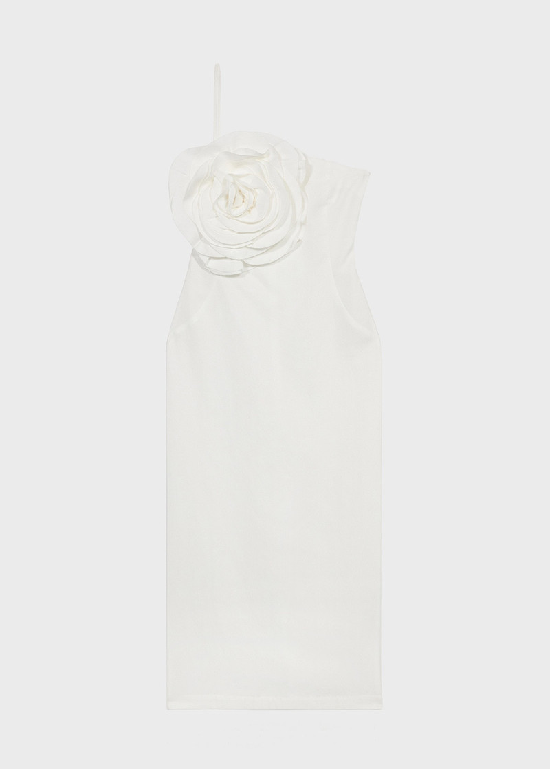 SHEATH DRESS WITH ROSE DETAIL - 1