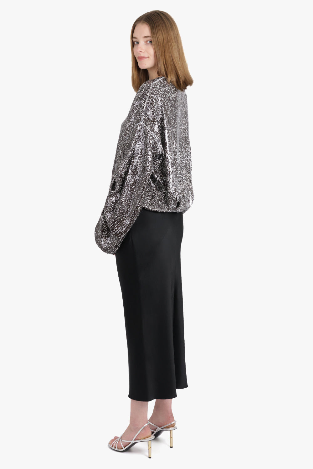 CANNETT SEQUIN L/S BALLOON STYLE TOP | ANTHRACITE - 6