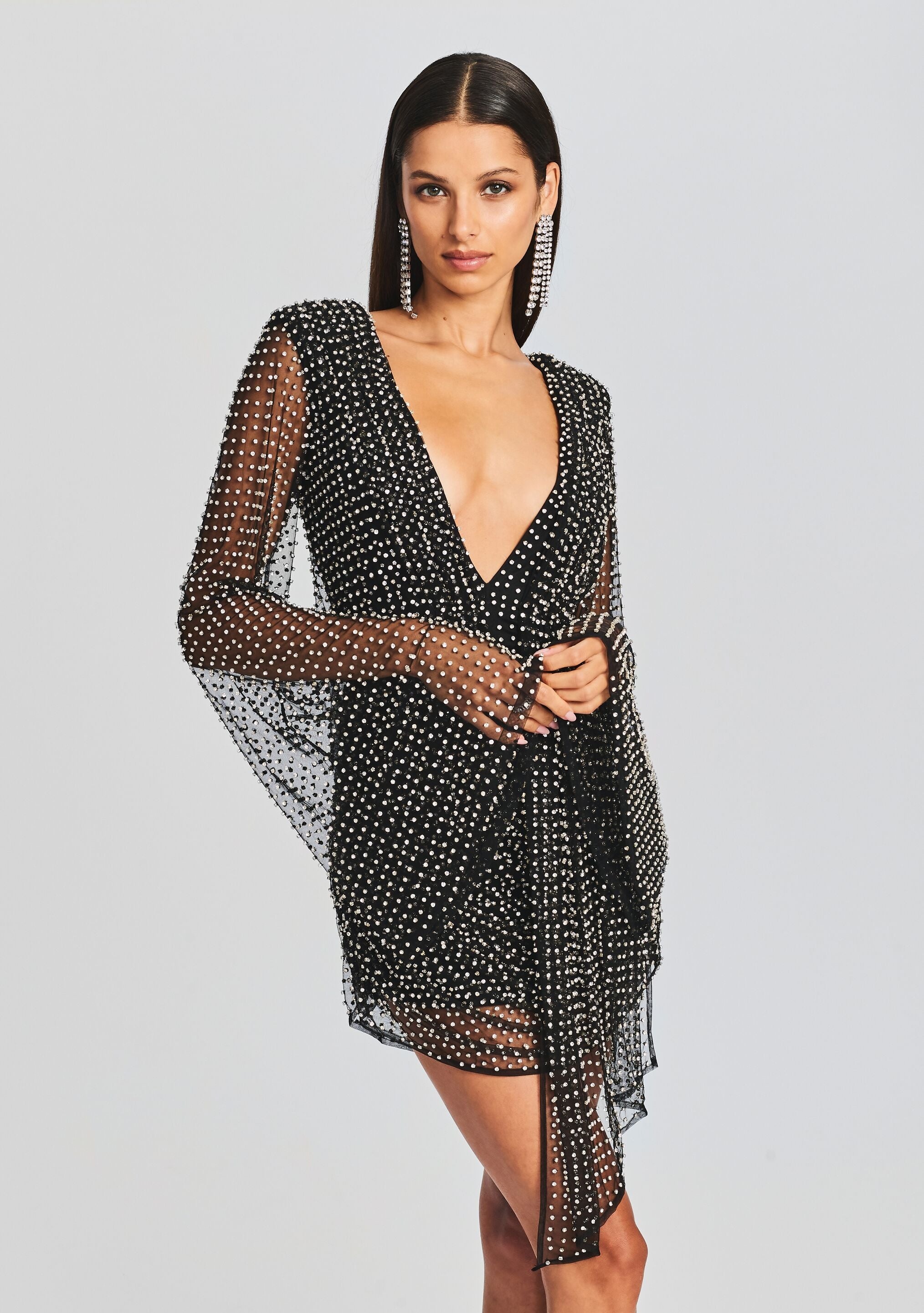 OPAL CRYSTAL EMBELLISHED DRESS - 5