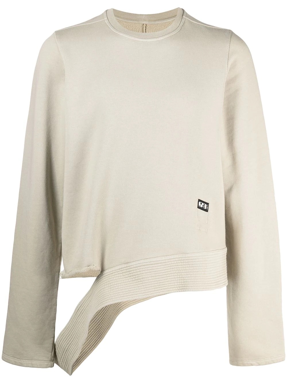 torn-hem long-sleeve sweatshirt - 1