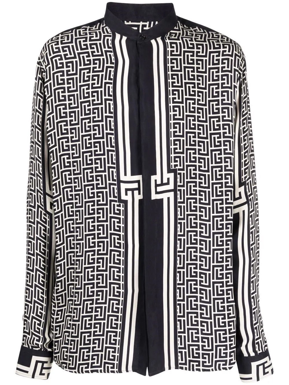 monogram-pattern long-sleeve shirt - 1