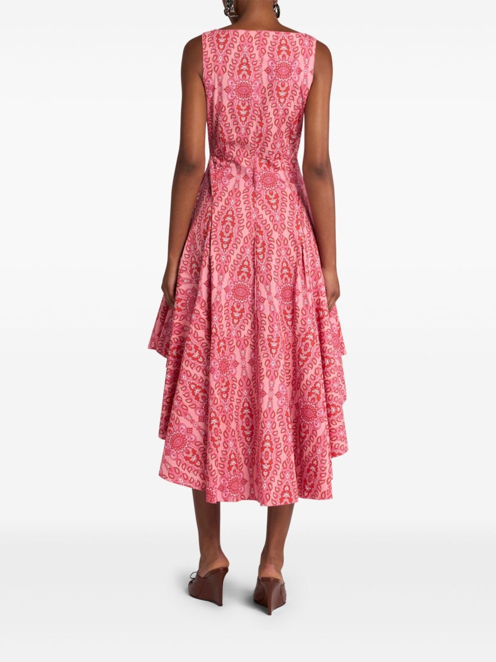 medallion-motif sleeveless dress - 3
