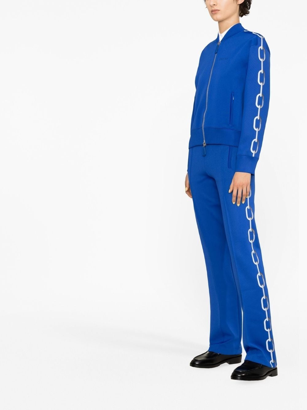 chain-print zipped track jacket - 4