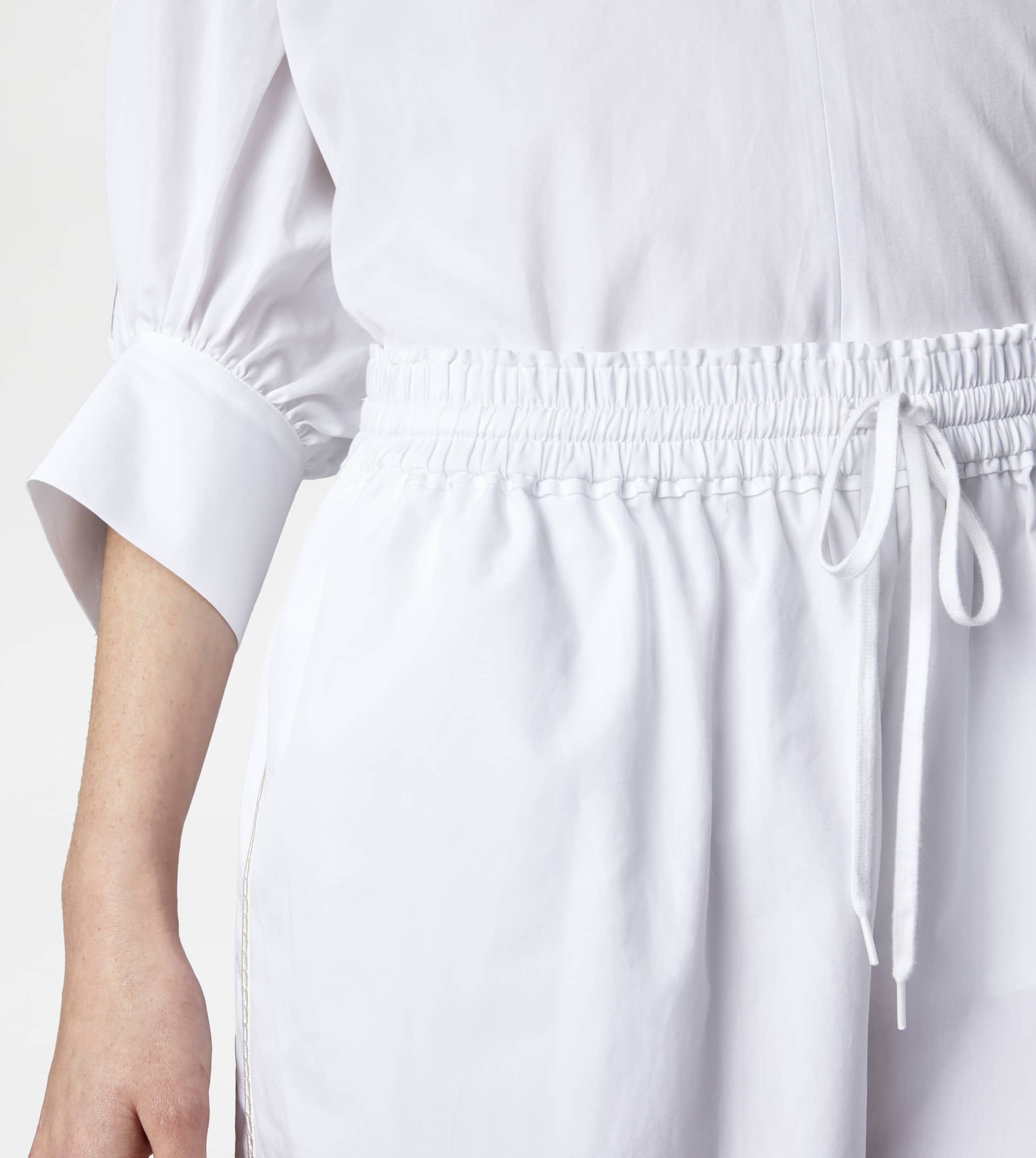 BERMUDA SHORTS IN POPLIN - WHITE - 5