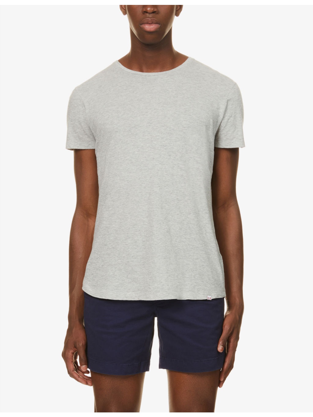Sammy marled crewneck cotton-jersey T-shirt - 3