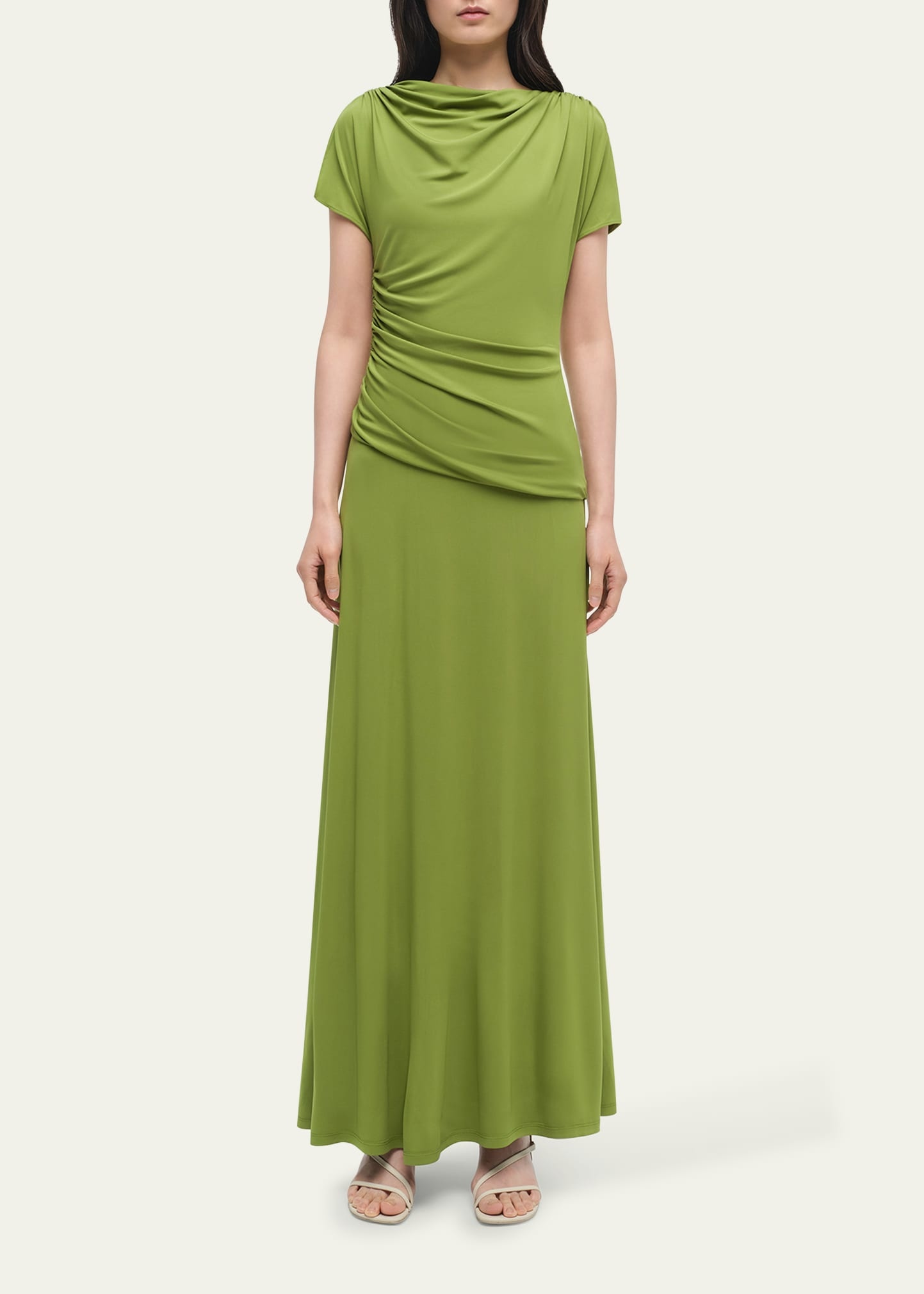 Shanelle Draped Jersey Midi Dress - 2