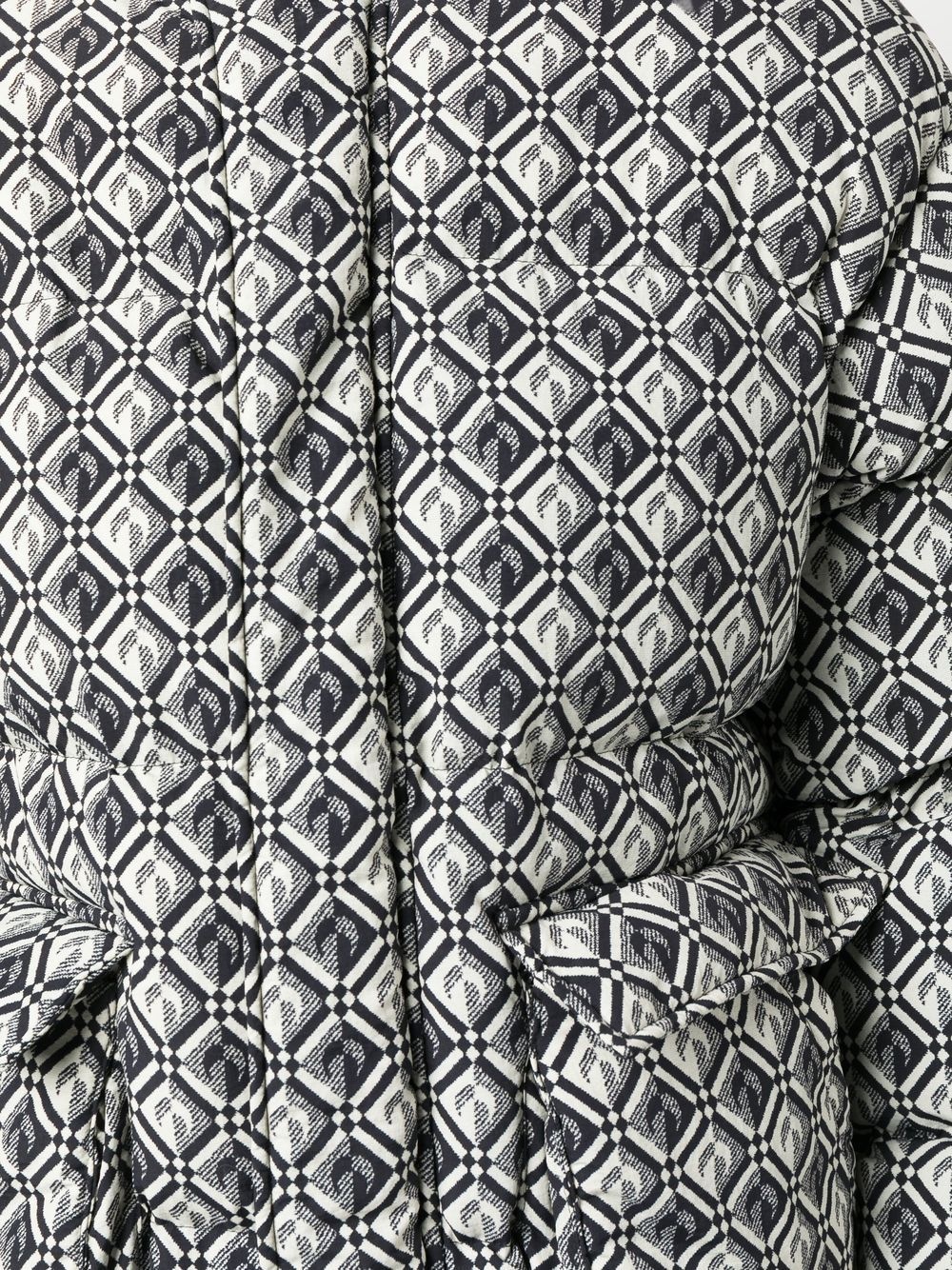 Moon Diamond-pattern oversized puffer coat - 6