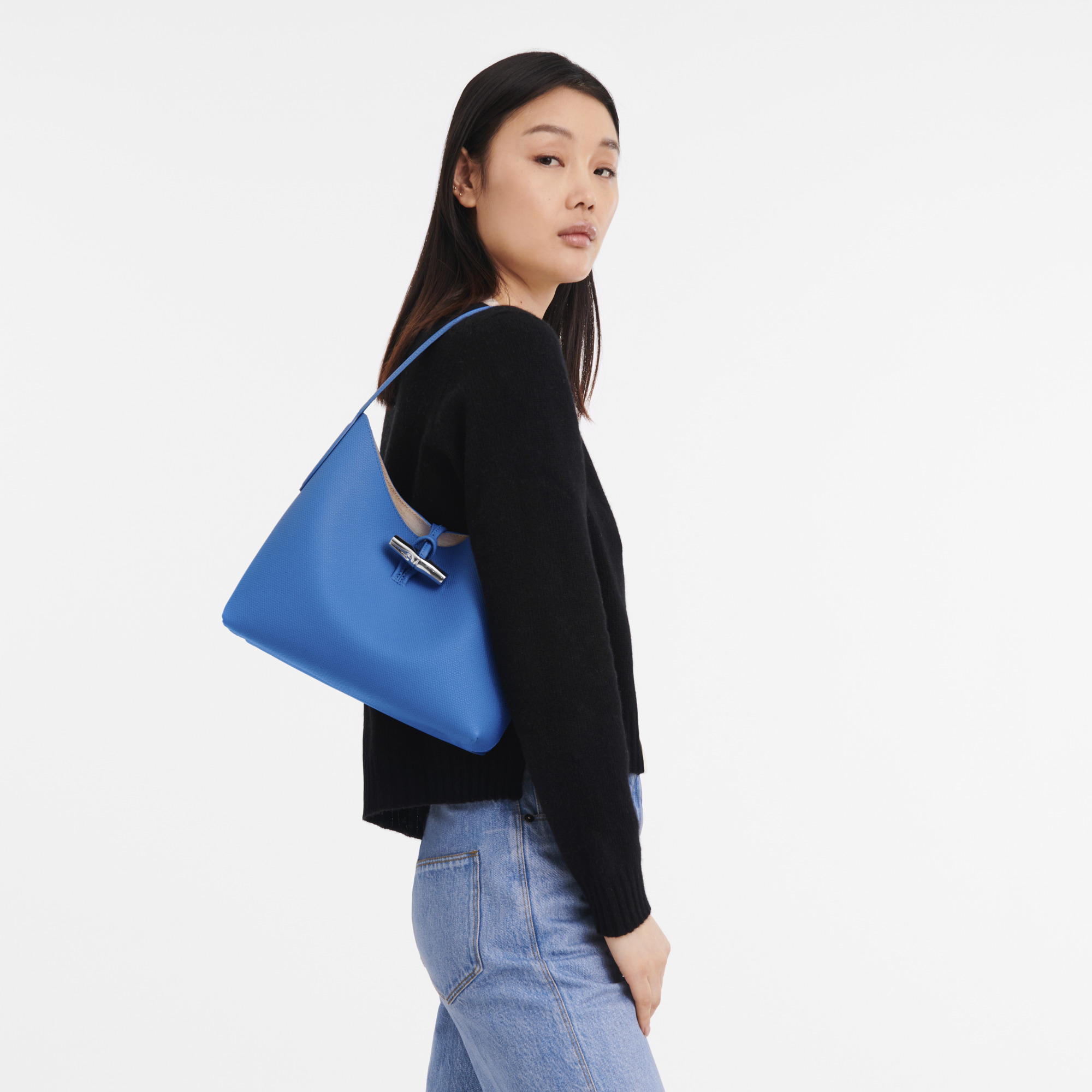 Le Pliage Original Pouch with handle Cobalt - Recycled canvas