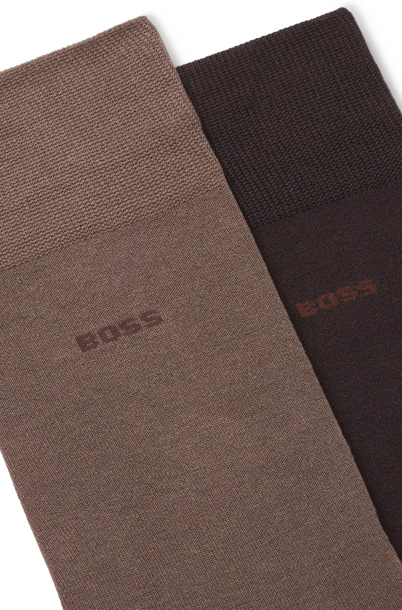 BOSS TWO-PACK OF REGULAR-LENGTH SOCKS IN A MERCERIZED-COTTON outlook