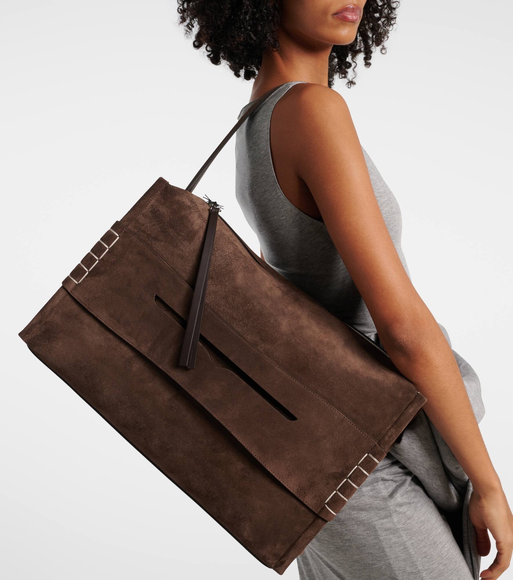 Loafer Large suede tote bag - 2