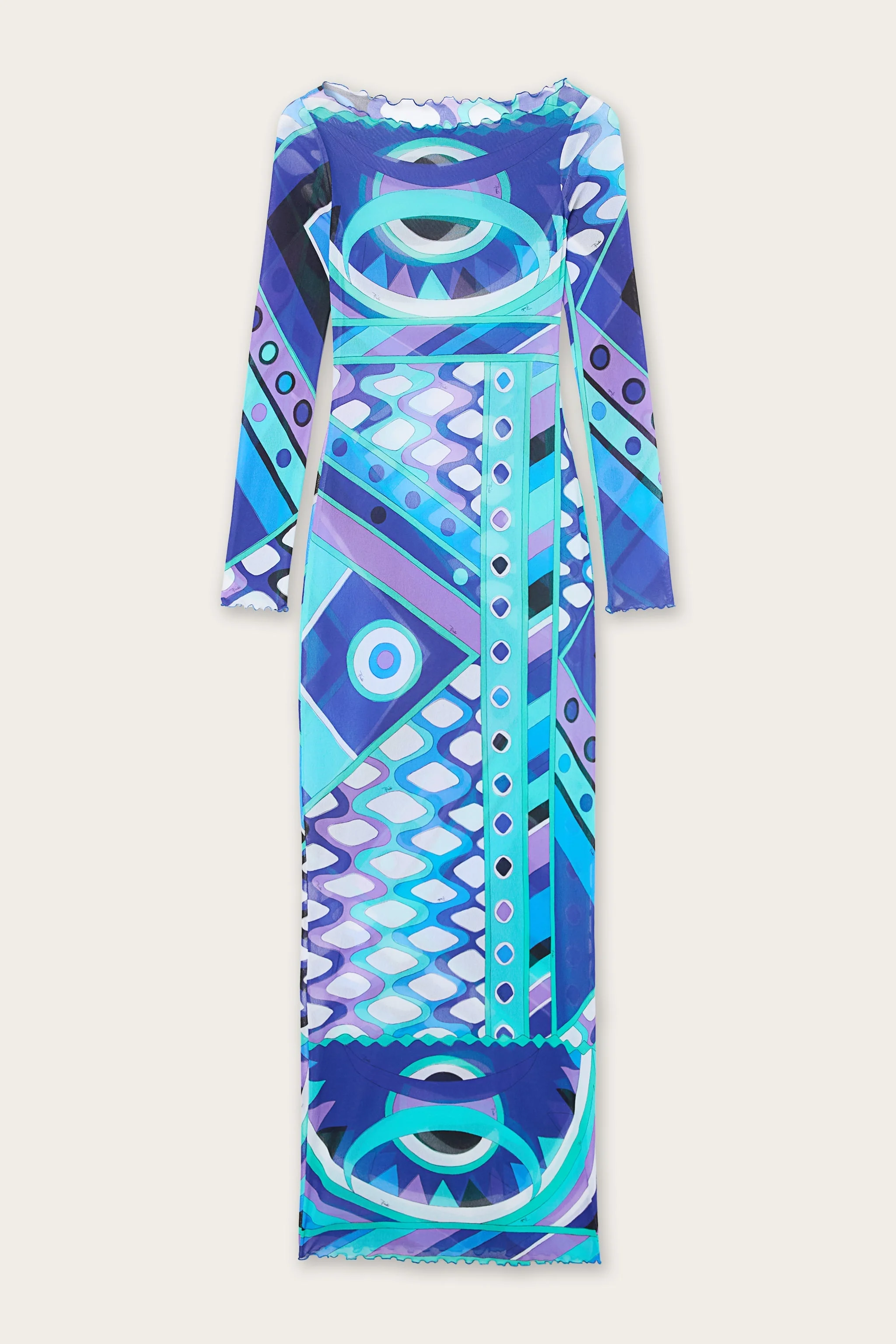 VIVARA PRINT TULLE DRESS - 1