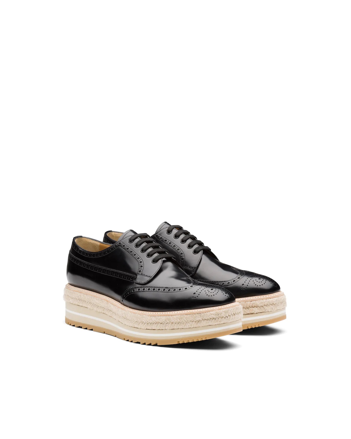 Brushed Leather Derby Shoes - 1