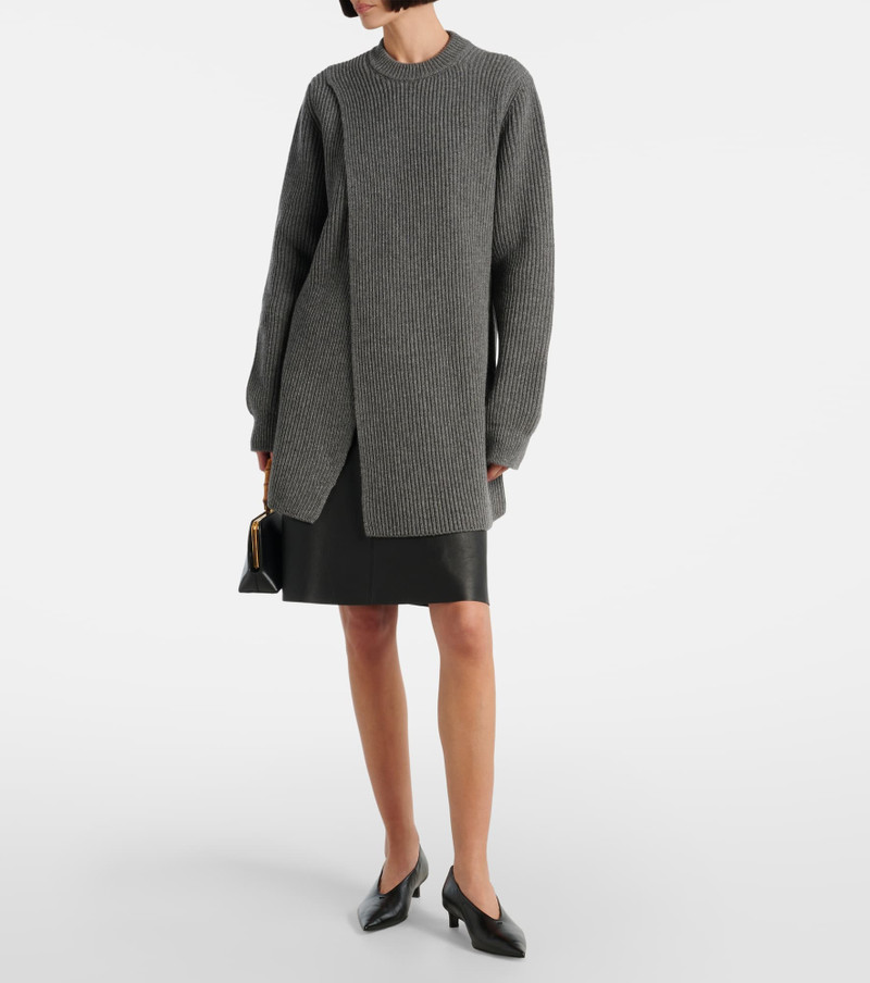 Jil Sander Ribbed-knit wool sweater outlook