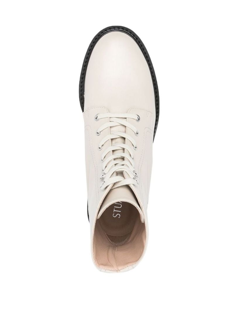 lace-up leather ankle boots - 7
