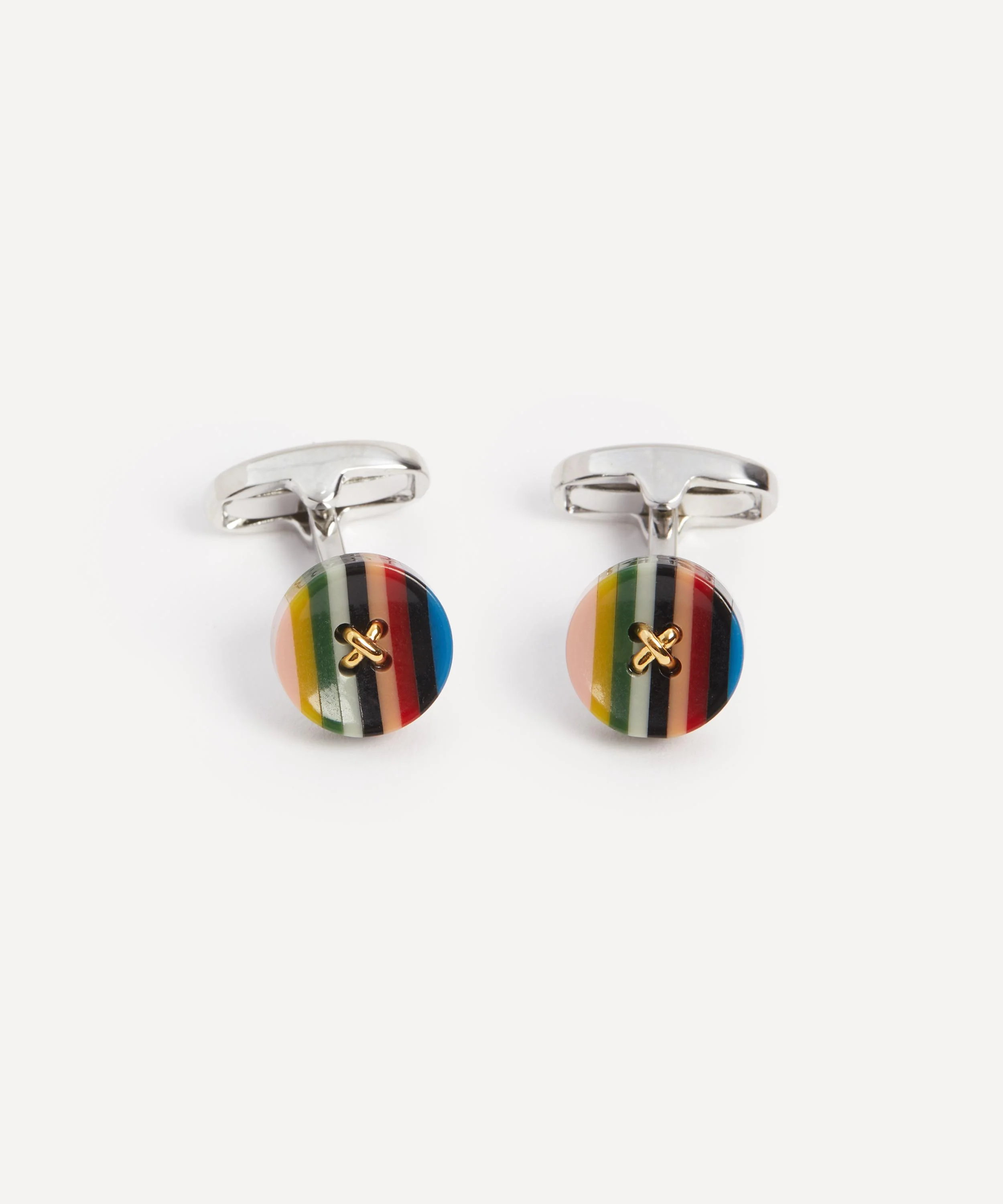 Signature Stripe Button Cufflinks - 1
