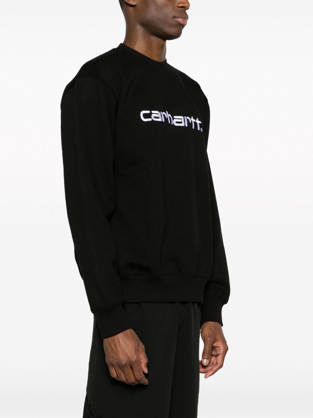 logo-embroidered crew-neck sweatshirt - 3