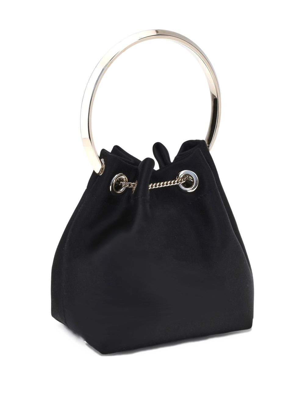 Bon Bon circular-handle satin bucket bag - 2