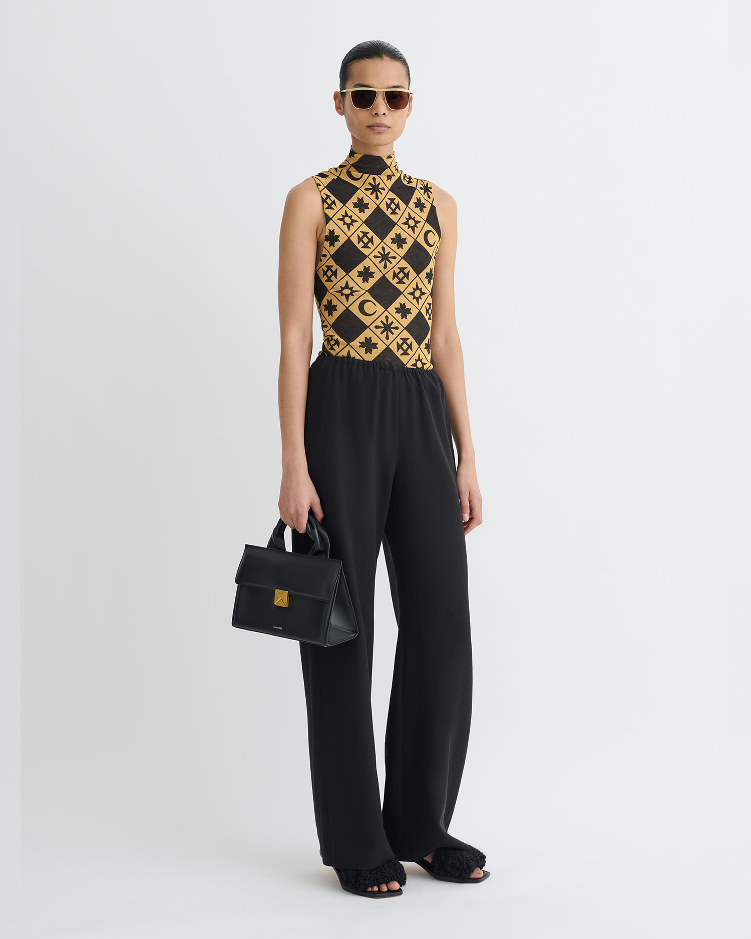 Printed Mesh Jersey Top - 3