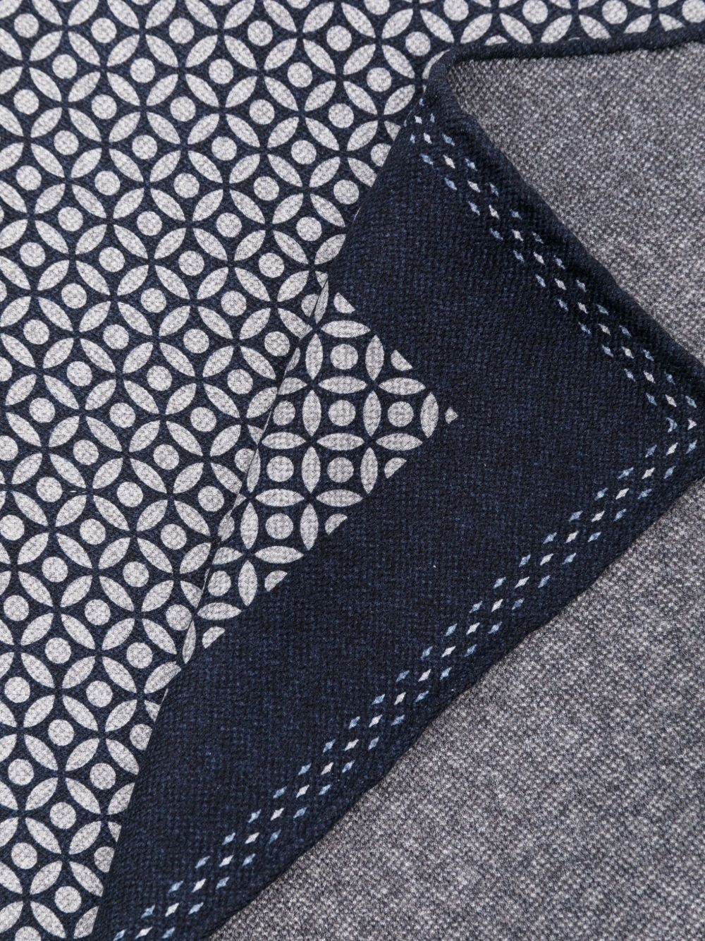 geometric-pattern silk scarf - 2