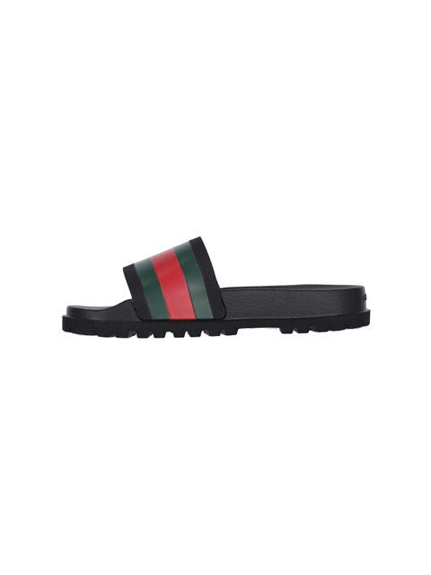 Gucci Men Gucci - Web Rubber Slide - 3
