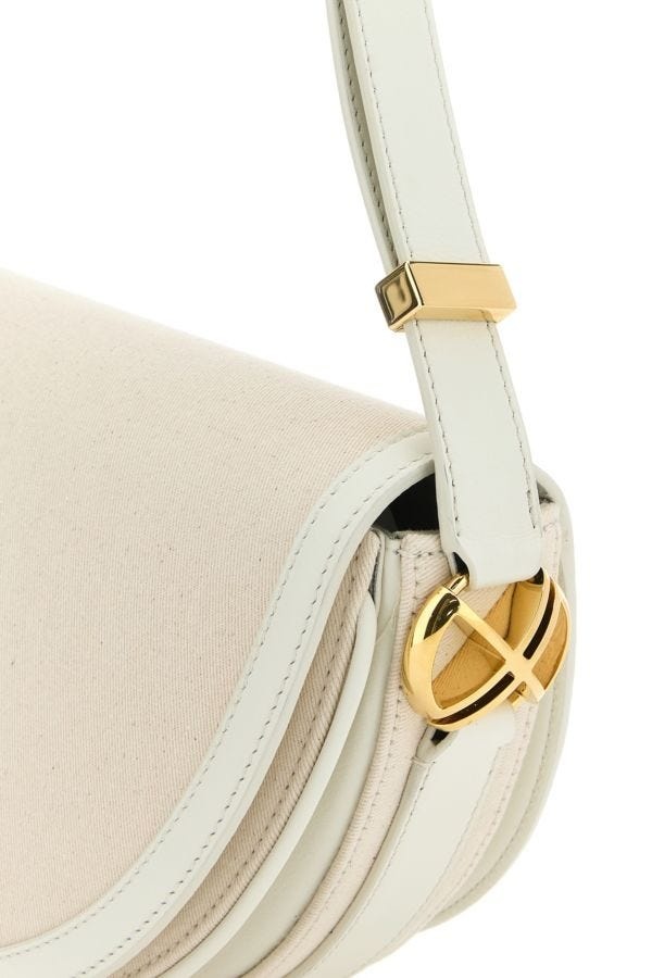 ショルダーバッグ・ポシェット PATOU TWO-TONE CANVAS AND LEATHER LE PATOU SHOULDER BAG PATOU Two-tone canvas and leather Le Patou shoulder bag