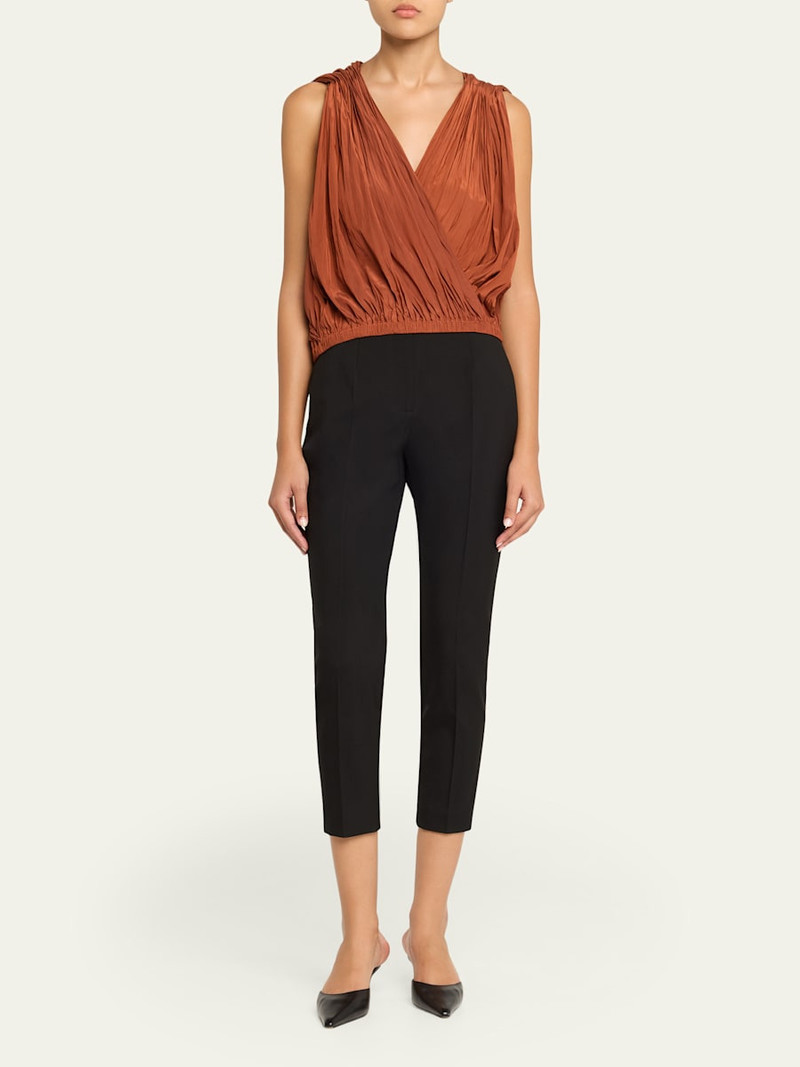 A.L.C. Vivian Draped Cape-Sleeve Top outlook