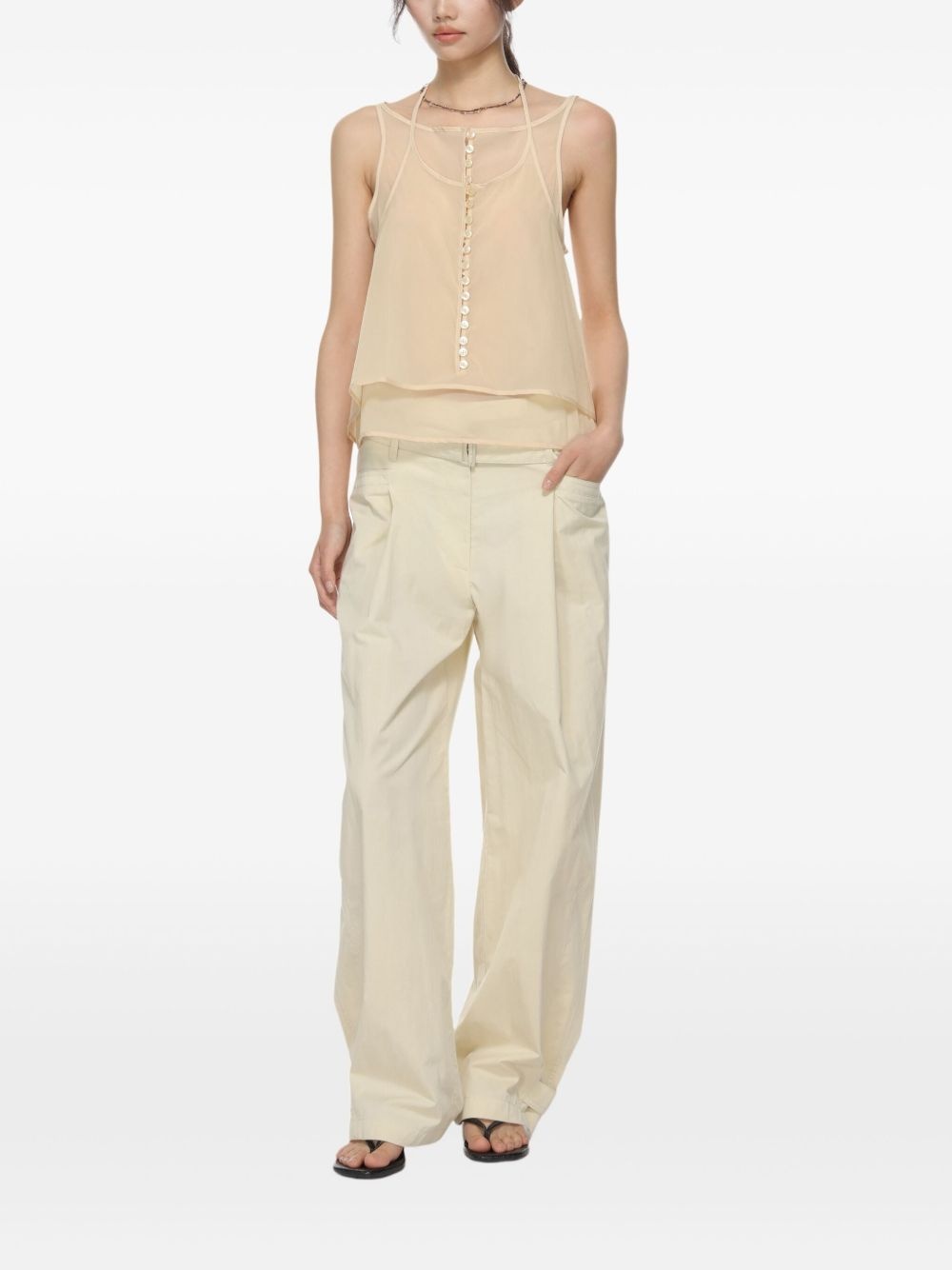 double belted point trousers - 2