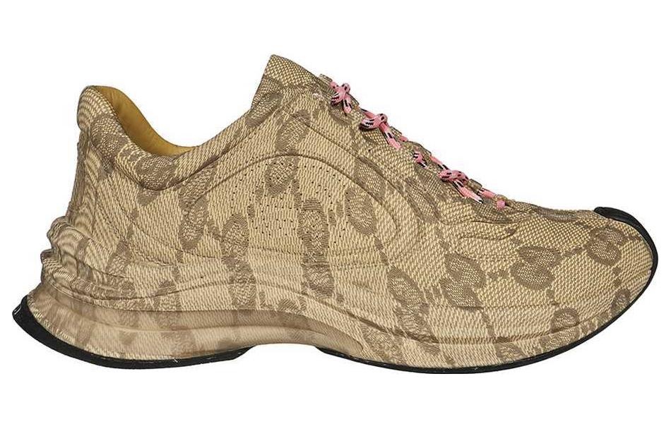 (WMNS) Gucci Run Sneaker 'Beige Ebony Monogram' 725612-AABEB-9742 - 3