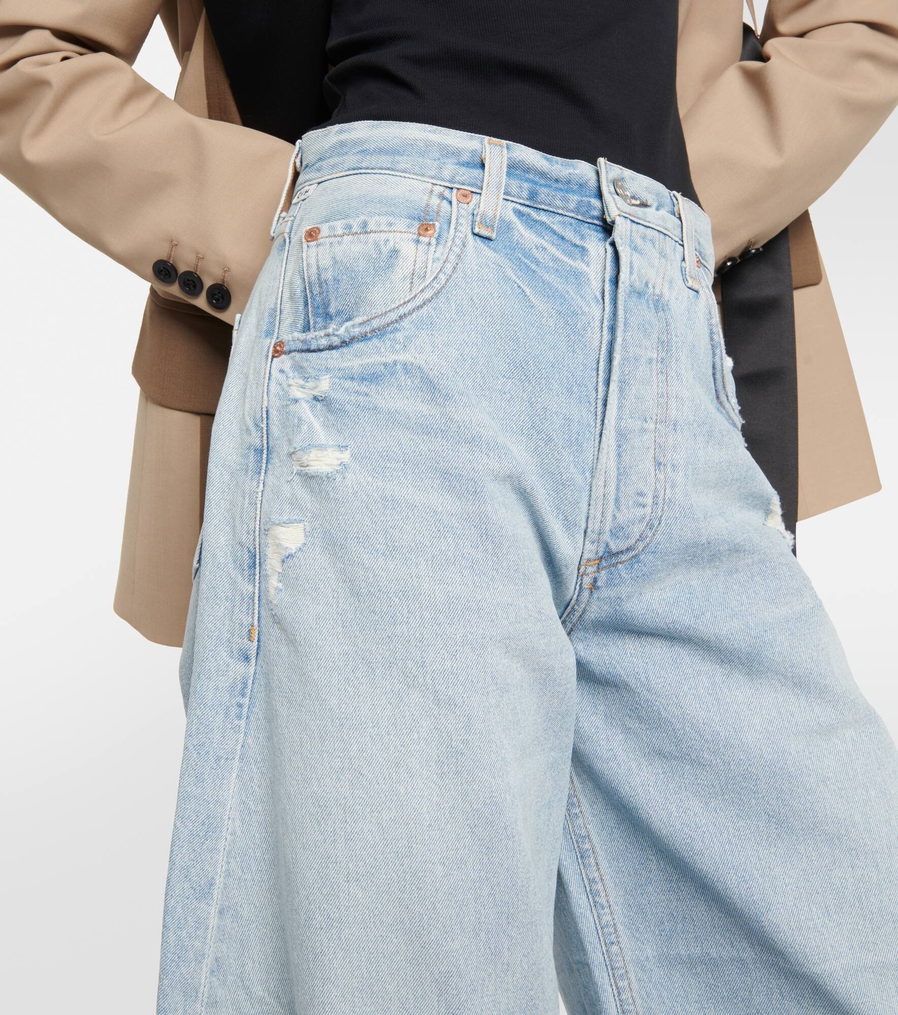 Horseshoe wide-leg jeans - 4