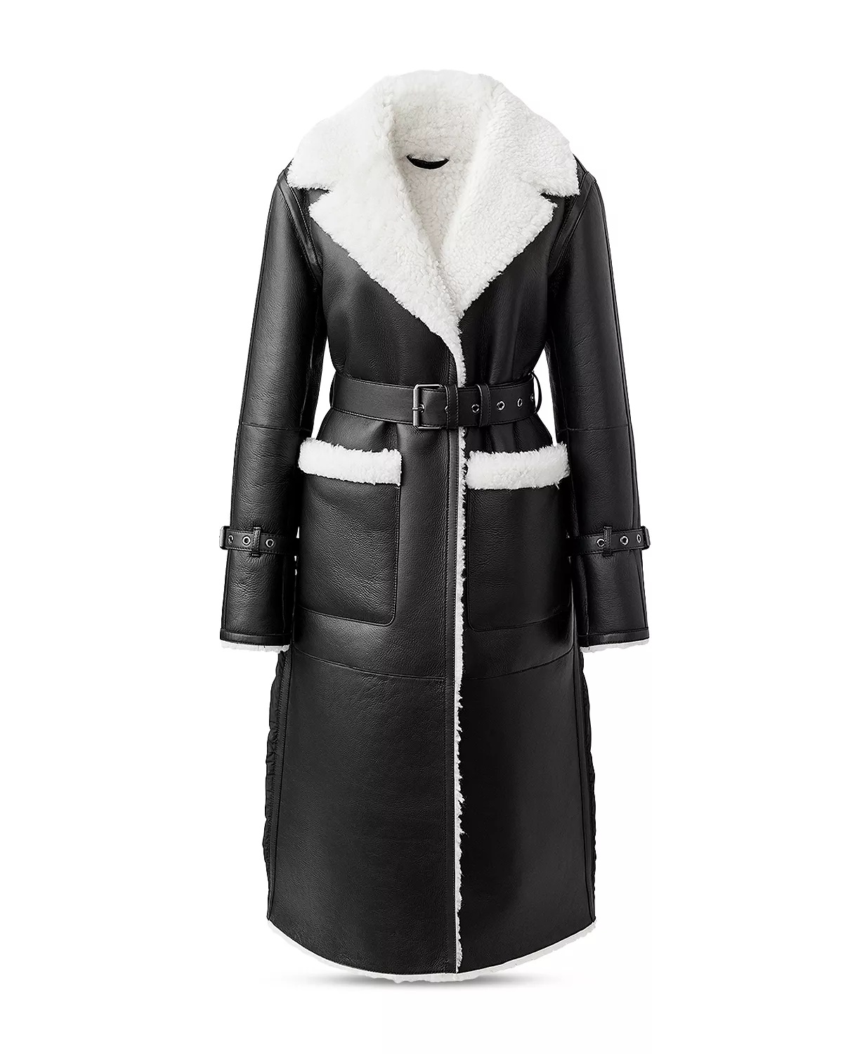 Sabreen Shearling Belted Down Coat - 5