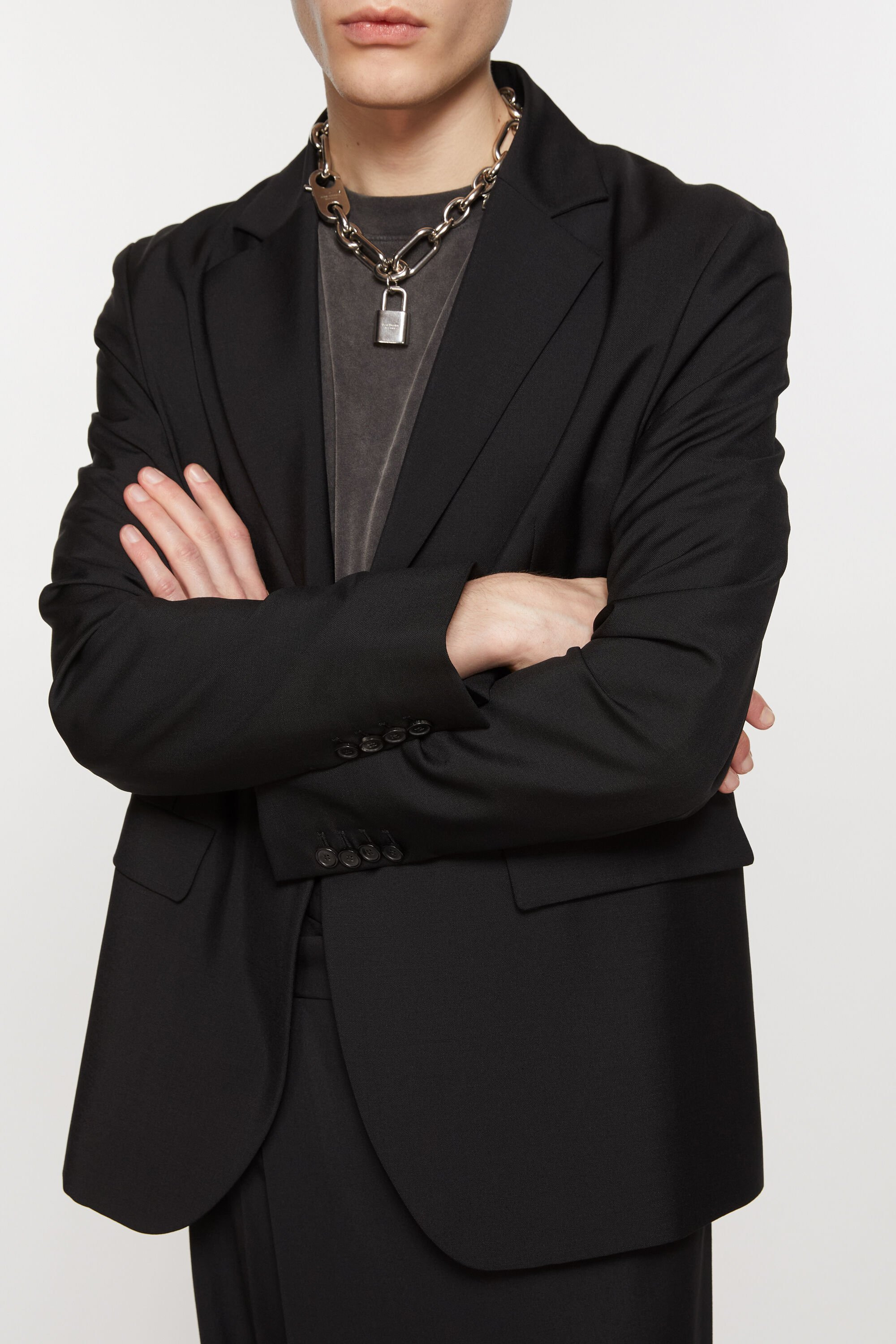 Regular fit suit jacket - Black - 6