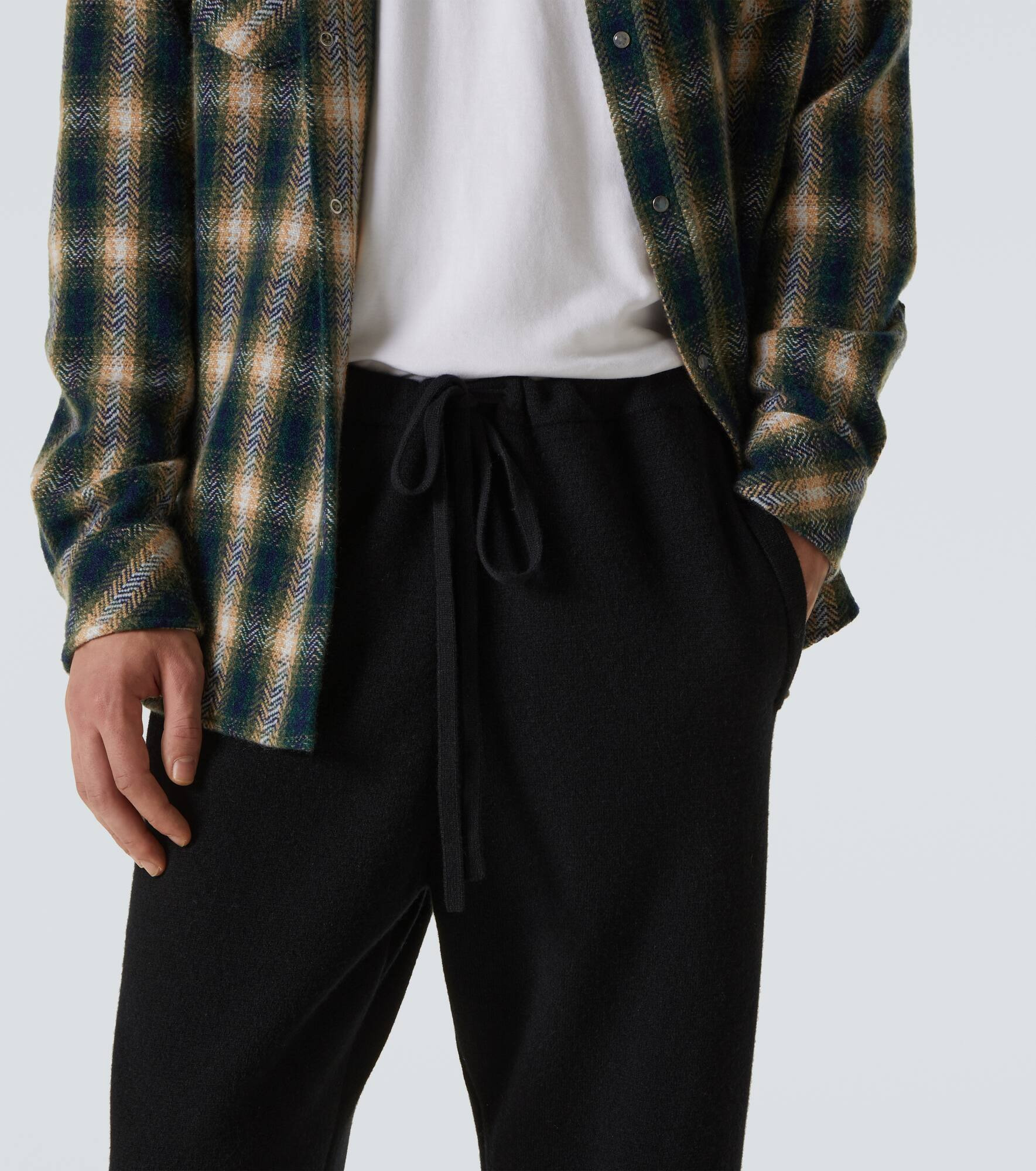 Knitted cashmere straight pants - 5
