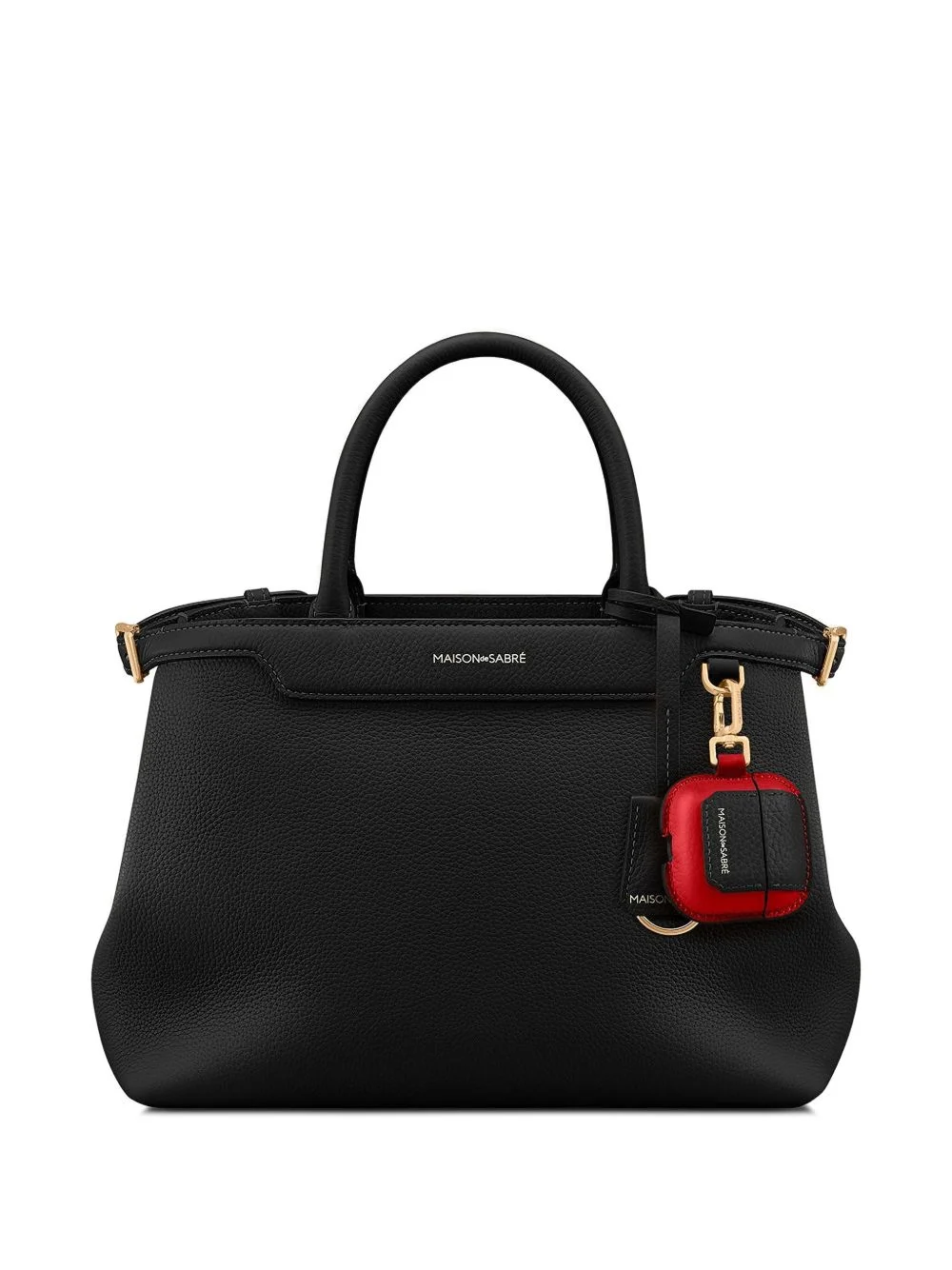 leather AirPods 4 keyring case - 1