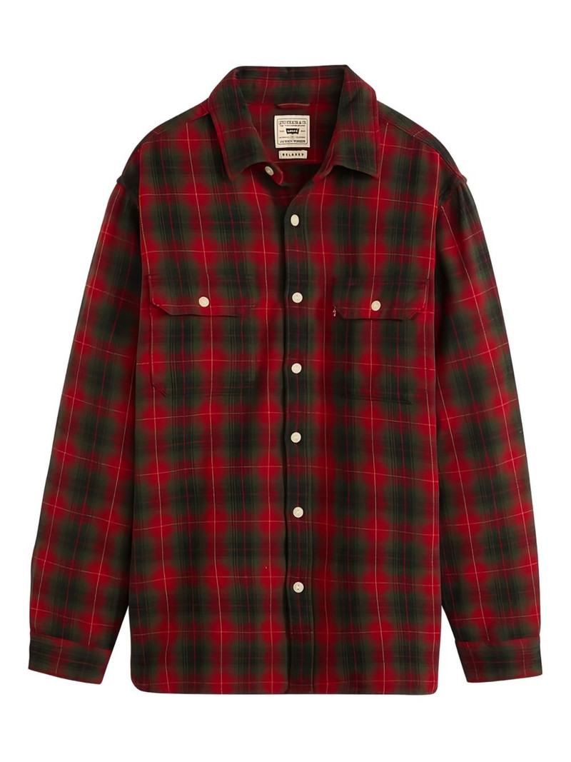 plaid-pattern long-sleeve shirt 1