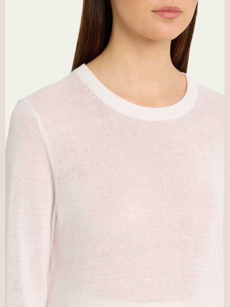 Linen Cotton Crewneck Sweater Dress 5