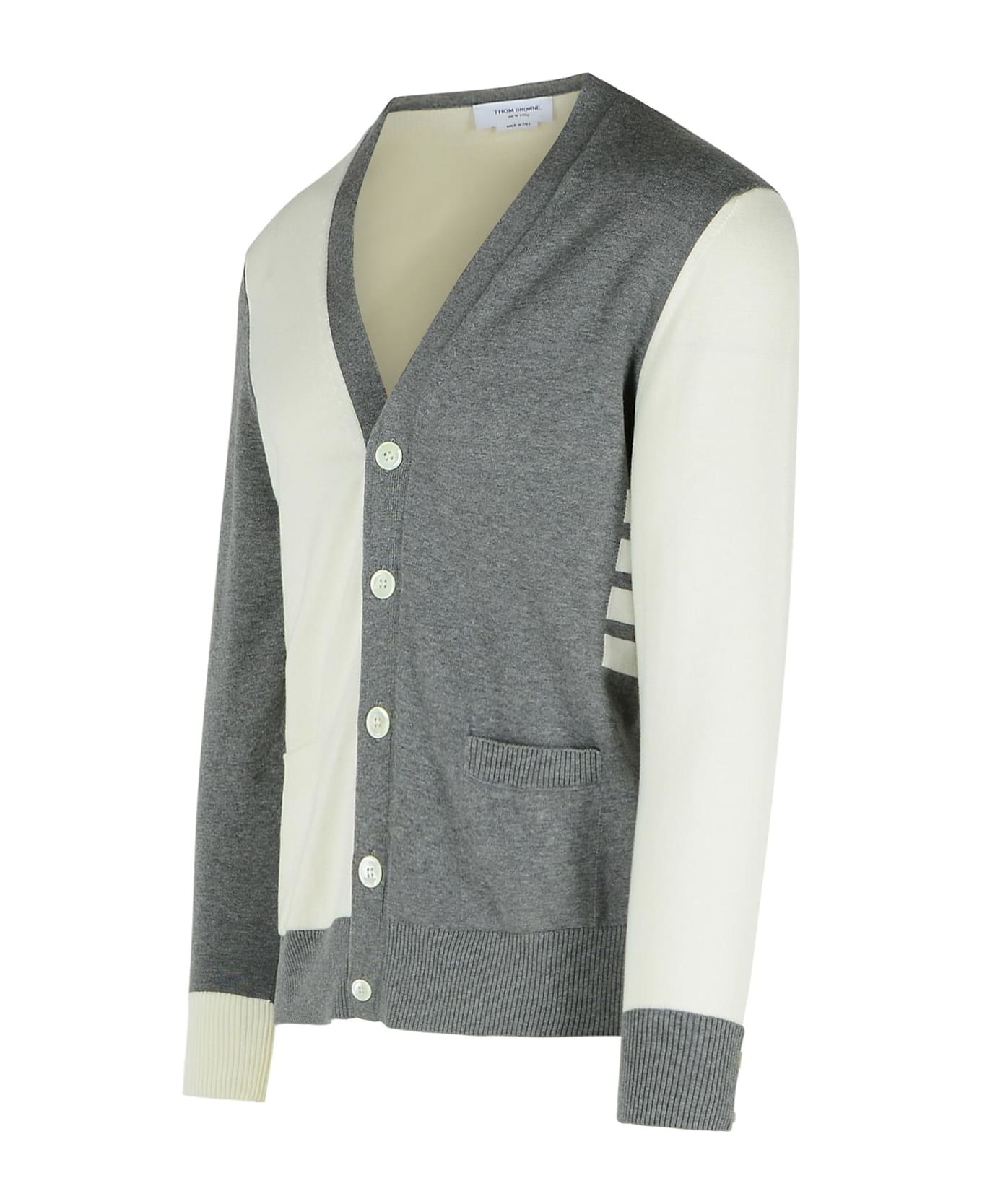 Grey Cotton Cardigan - 2
