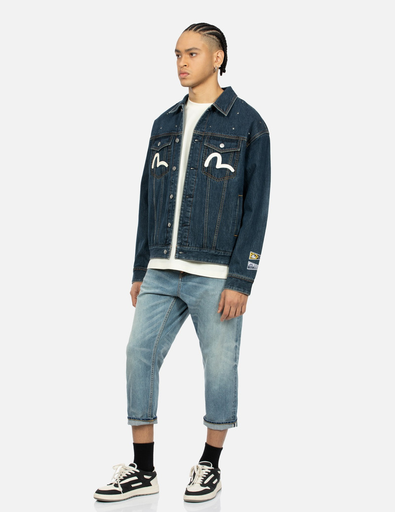 DIAMOND DARUMA PRINTED POCKET CROPPED-FIT JEANS #2027 4