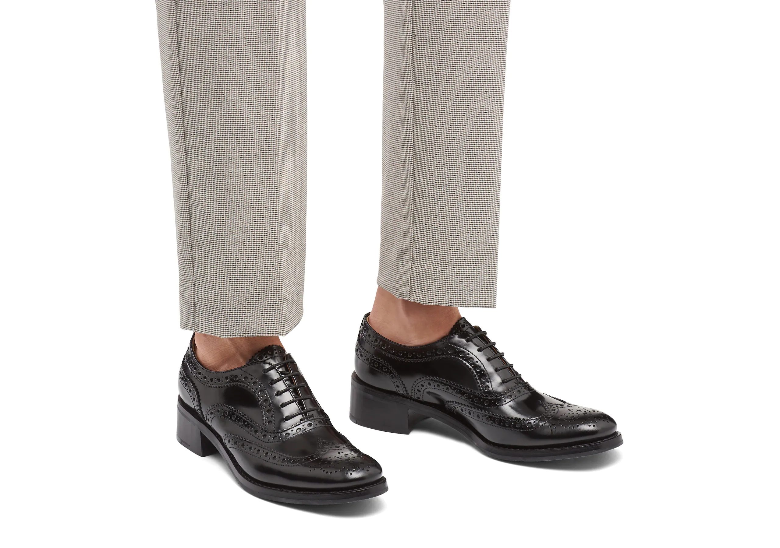 Burwood 35 r
Polished Fumè Heeled Oxford Brogue Black - 5