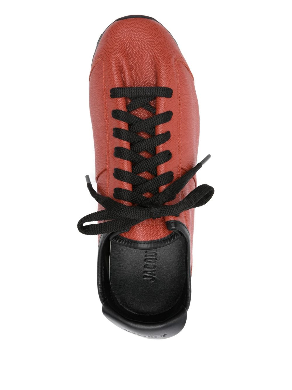 leather lace-up sneakers - 4