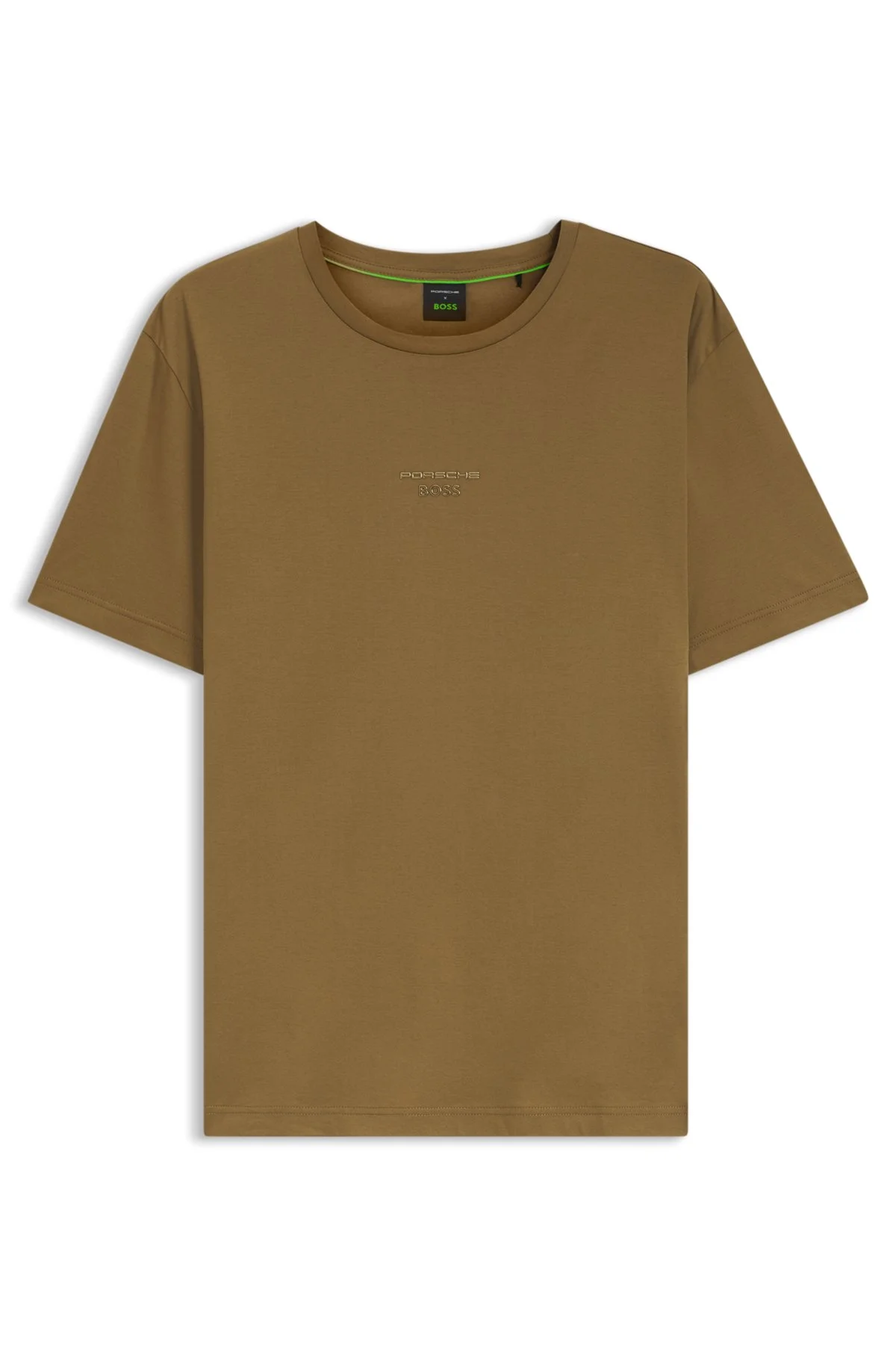 PORSCHE X BOSS MERCERIZED-COTTON T-SHIRT WITH GLOSSY LOGO - 1