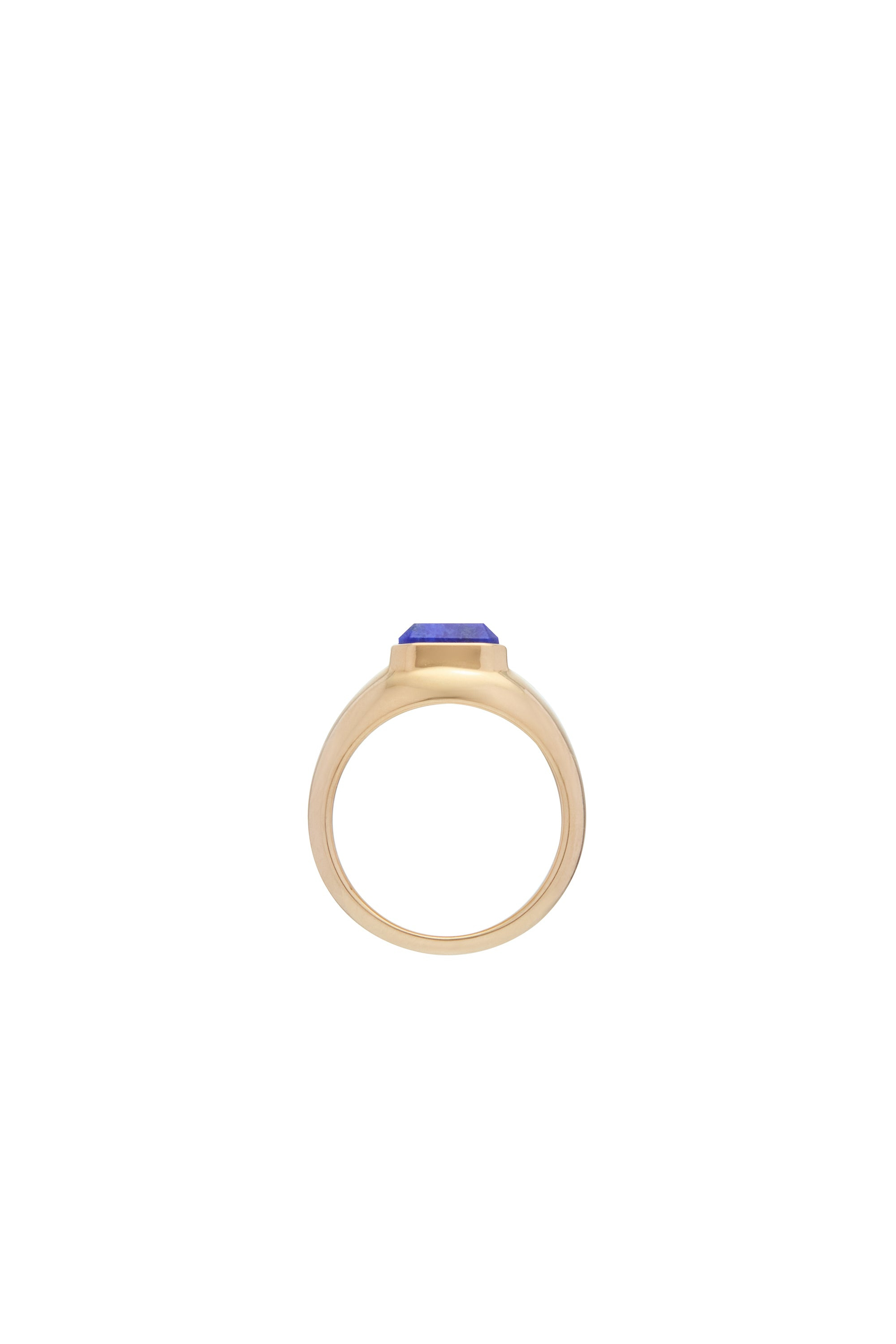 Small Ring in 18K Gold & Lapis Stone - 5