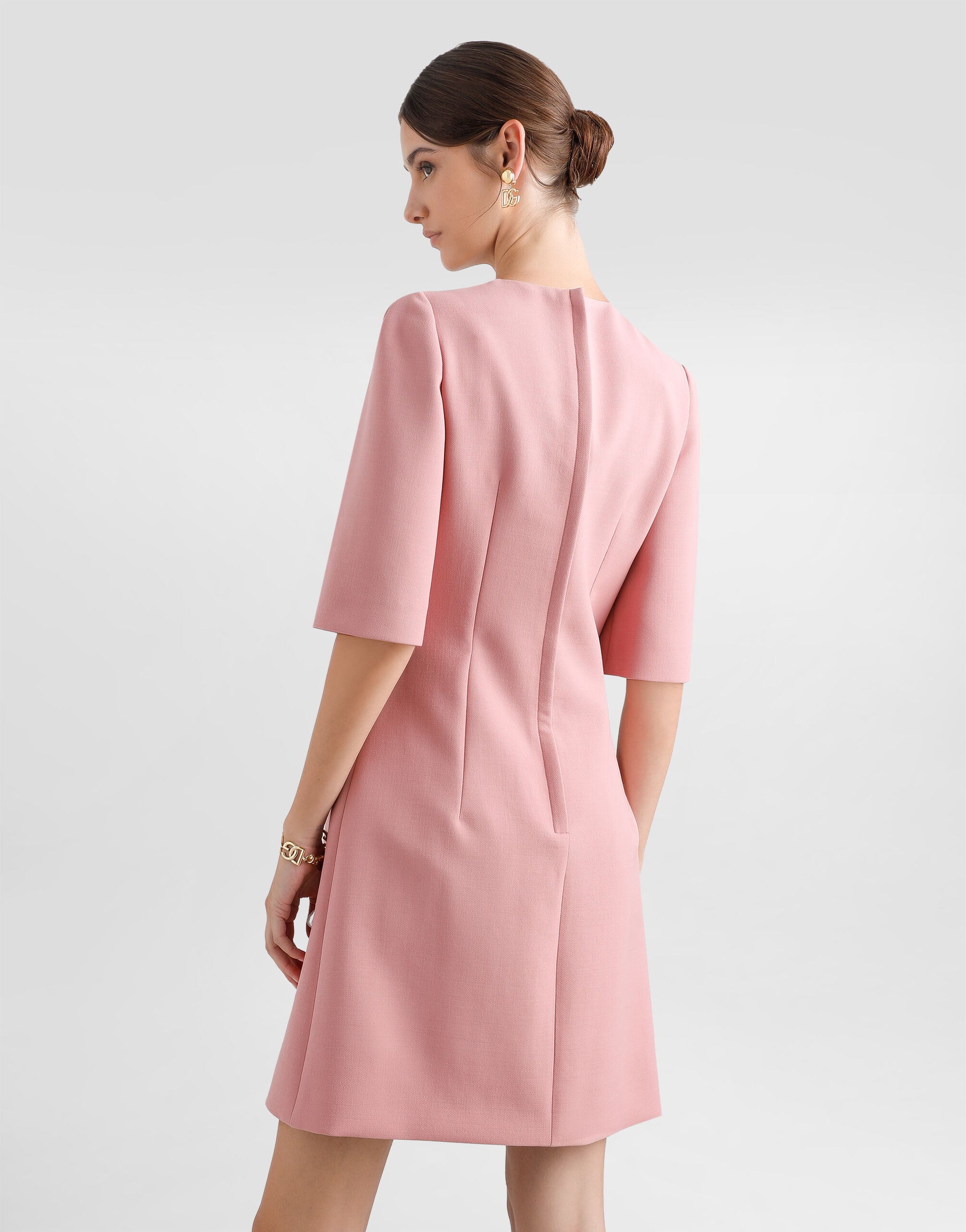 Wool crepe midi fit-and-flare dress - 4