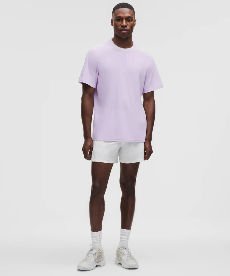 lululemon UV-Protective Striped Mesh Tennis T-Shirt outlook