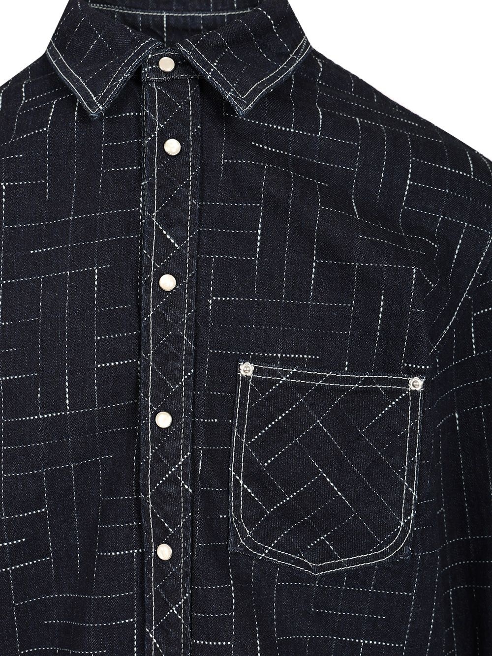 Kenzo Weave Casual Shirt Shirts Blue - 4