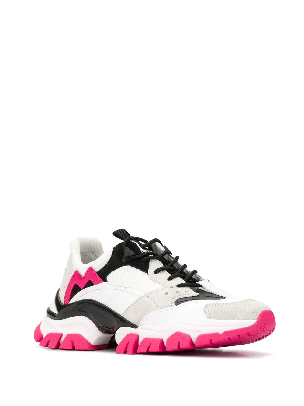 panelled low-top sneakers - 2