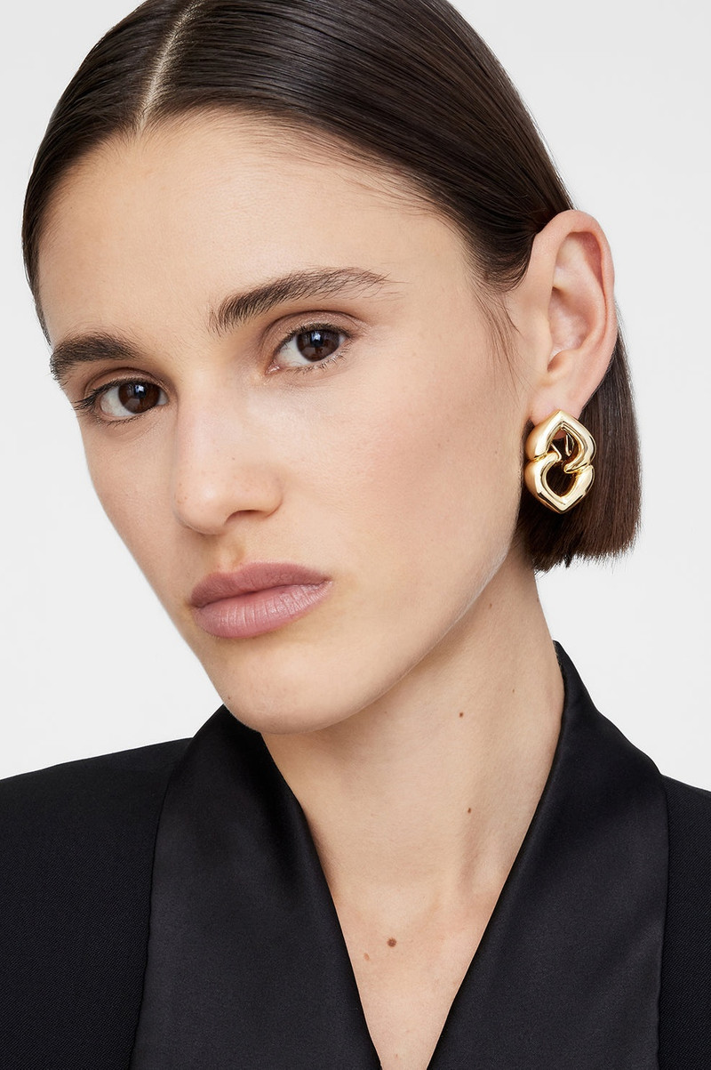 ANINE BING Abstract Heart Earrings - Gold outlook