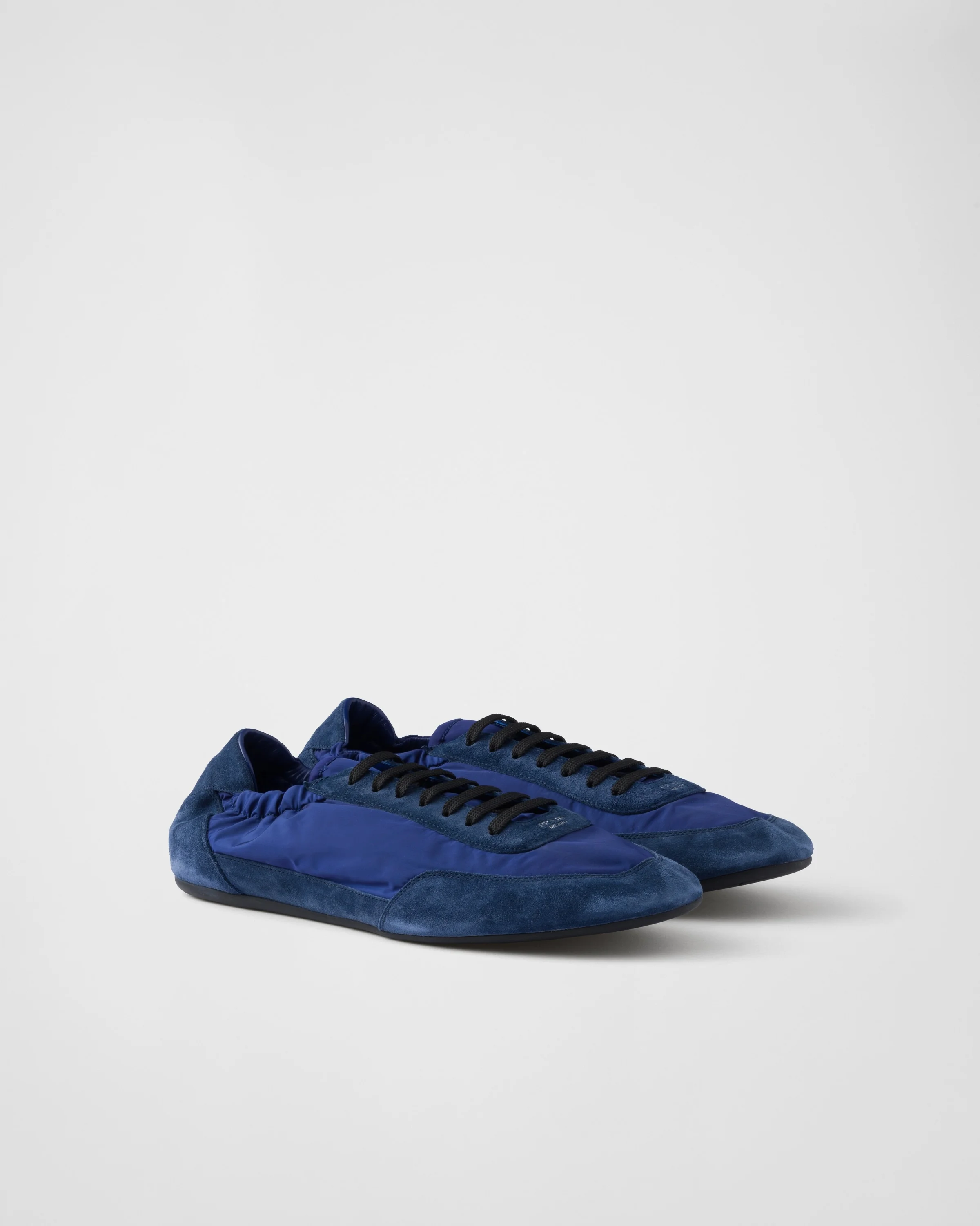 Collapse Re-Nylon and suede elasticized sneakers - 1